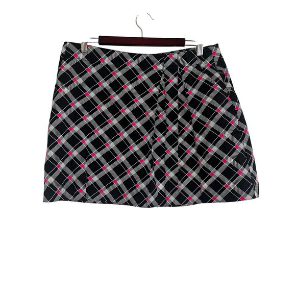 Lady Hagen Dresses & Skirts - Academia Plaid Mini Skirt Black 12 Skater Grunge Festival Concert Artsy Chic 80s